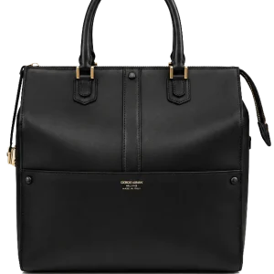 Giorgio Armani (La Prima Large Tote Black Leather)