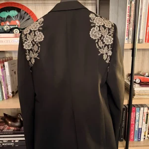 Alexander McQueen Floral-Embroidered Harness Blazer
