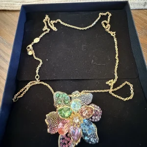 Swarovski Multicolor Crystal Flower Necklace
