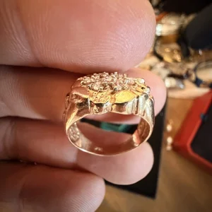 18K Gold Men’s Diamond Cluster Ring