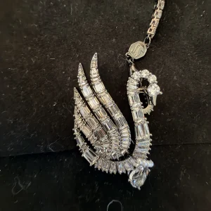 Swarovski Crystal Swan Statement Necklace