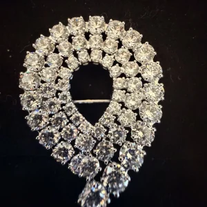 Swarovski Crystal Teardrop Brooch