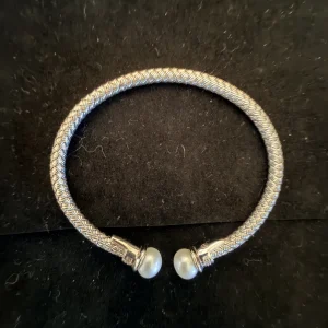 Genuine Pearl Woven Collar Necklace