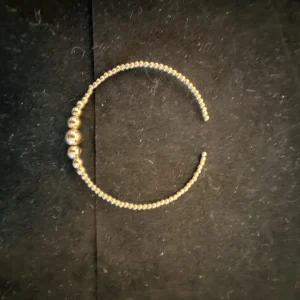 10K Gold Graduated Bead Cuff Bracelet