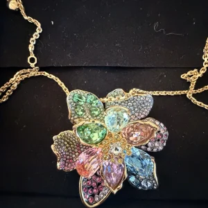 Swarovski Multicolor Crystal Flower Necklace