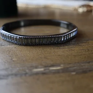 Swarovski Black Crystal Baguette Bangle