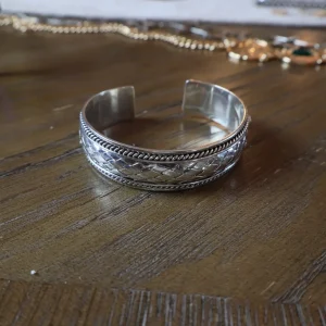 Italian Sterling-Silver Woven Cuff Bracelet