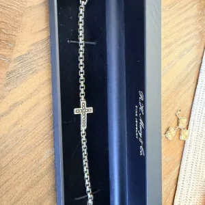 David Yurman Black Diamond Cross Bracelet