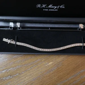 14K White-Gold Round Diamond Tennis Bracelet