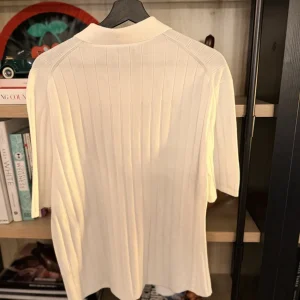 COS Ribbed Knit Button-Up Polo