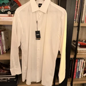 BOSS White Sharp-Fit Shirt