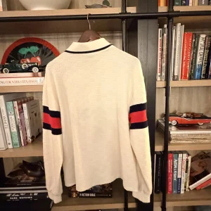 Gucci GG Jacquard Long-Sleeve Polo