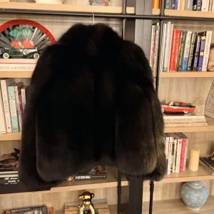 Genuine Black Fox-Fur Jacket