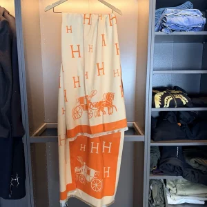 Hermès Orange Equestrian Scarf