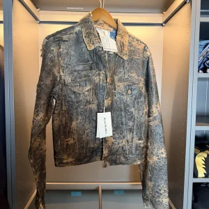 Acne Studios Distressed Metallic Denim Jacket