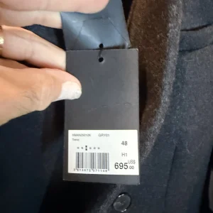 Maculla Black Chain-Detail Statement Coat