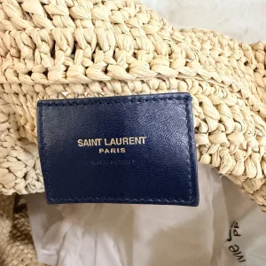 Saint Laurent Rive Gauche Raffia Tote