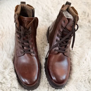 Steve Madden Brown Leather Combat Boots