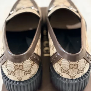 Gucci Red GG Horsebit Platform Loafers