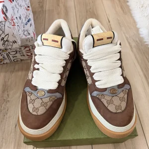 Gucci Beige GG Horsebit Platform Loafers